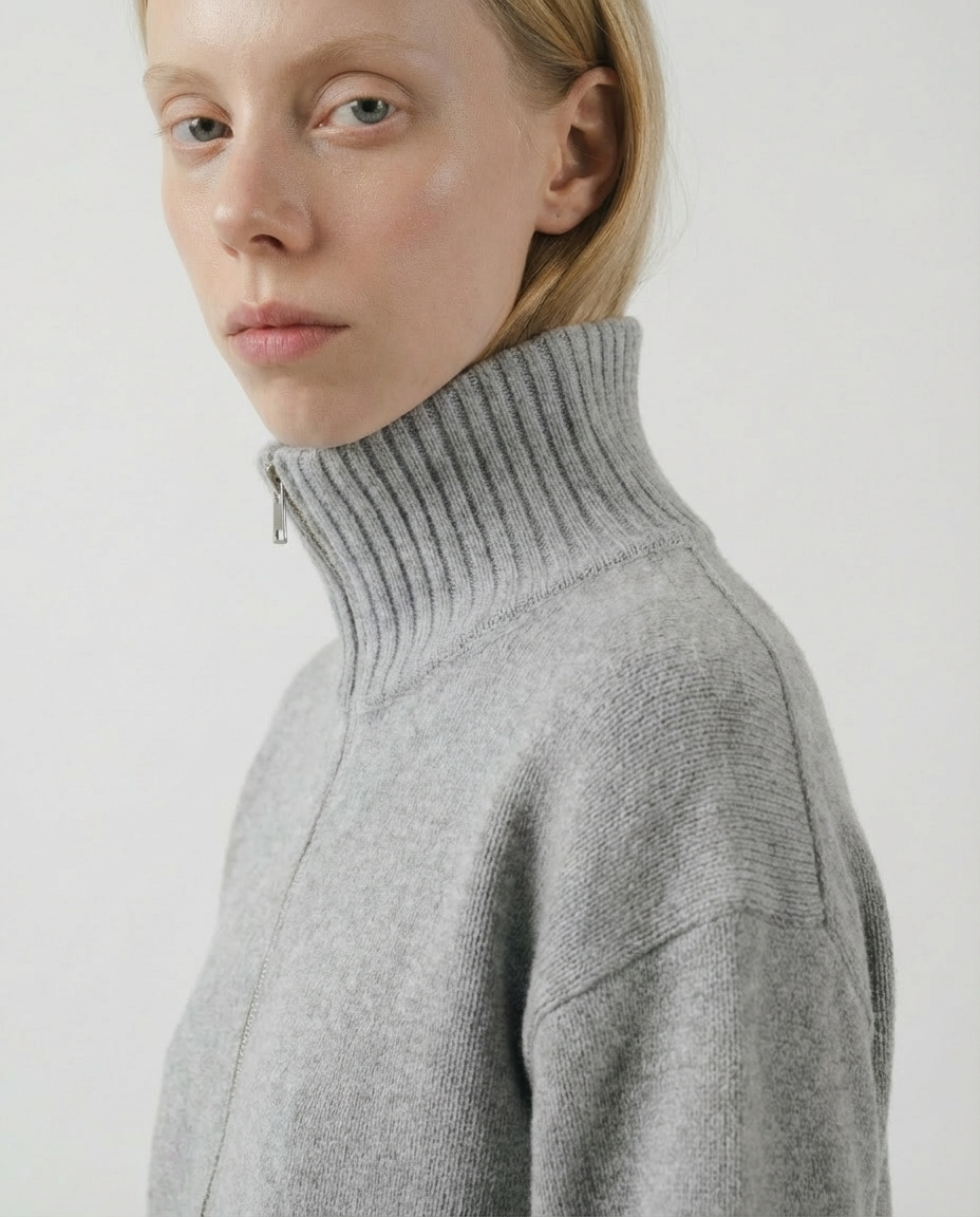 Portico Cardigan, Light Grey