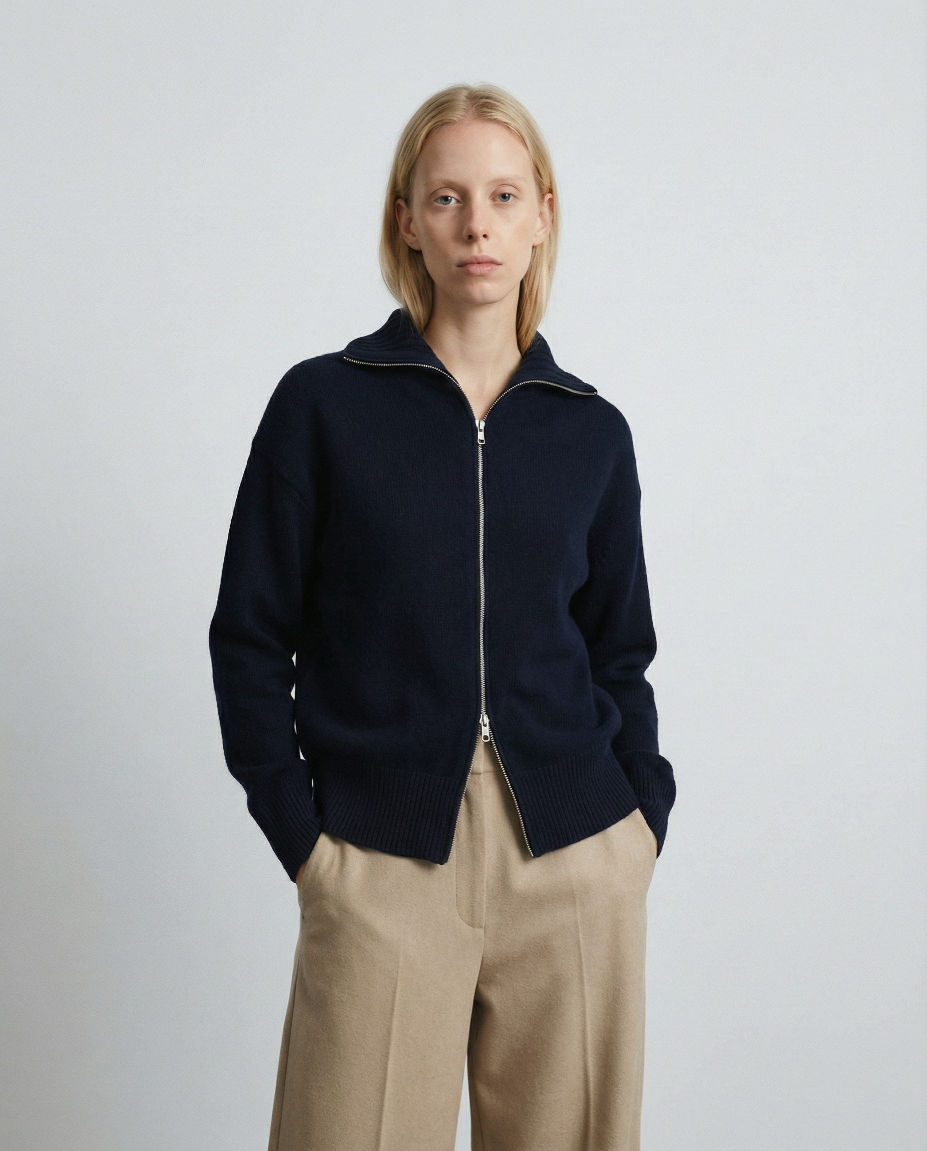 Portico Cardigan, Dark Blue