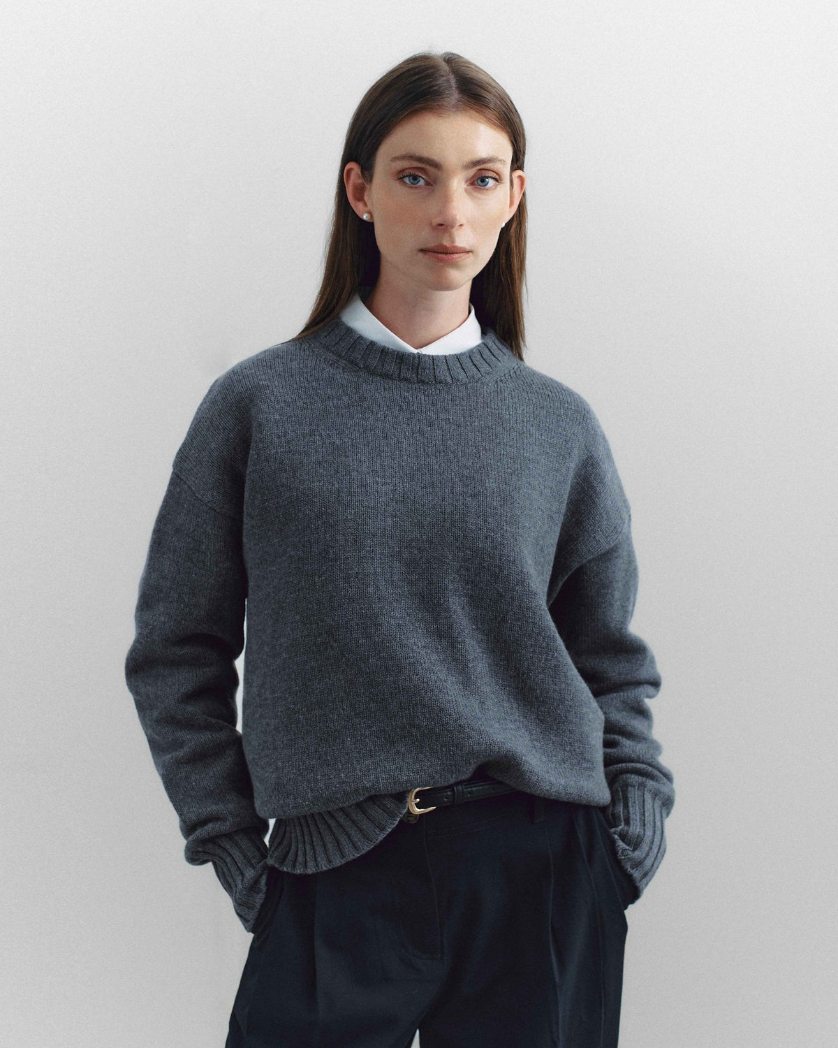 Corte Crewneck, Grey - Casa Nodale