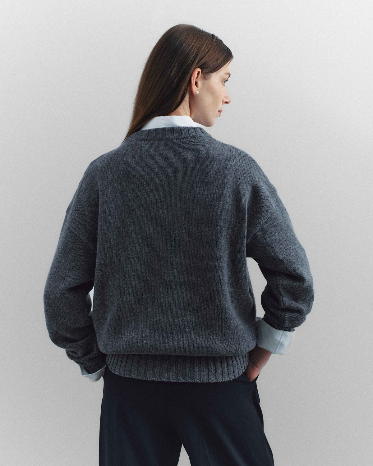 Corte Crewneck, Grey - Casa Nodale