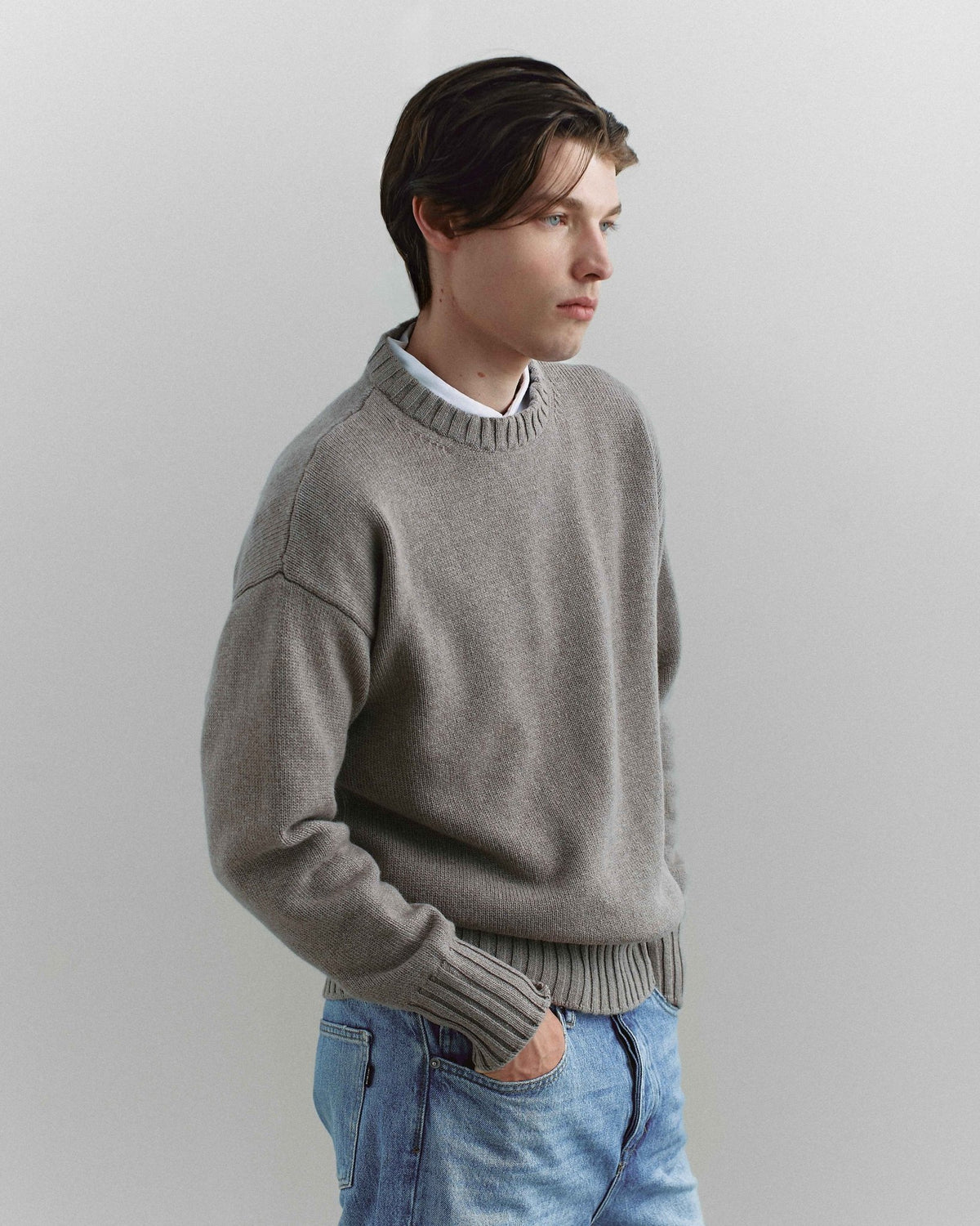 Corte Crewneck Taupe - Casa Nodale
