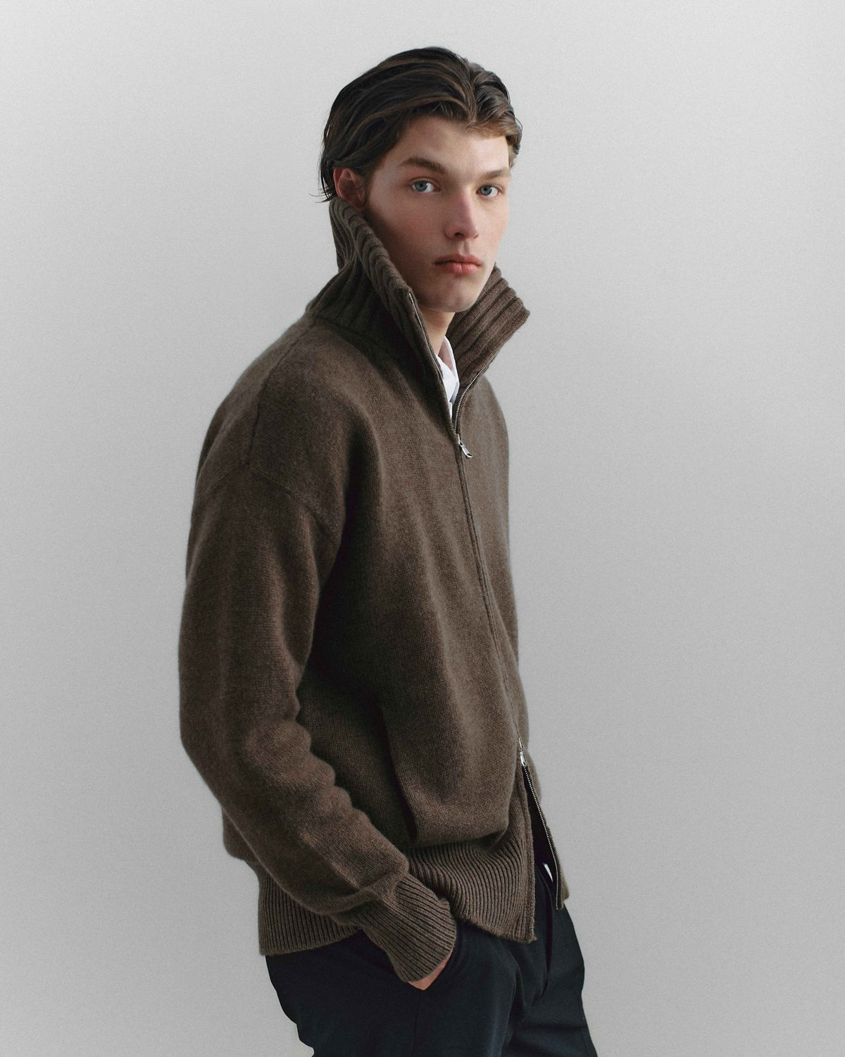 Portico Cardigan Chocolate - Casa Nodale