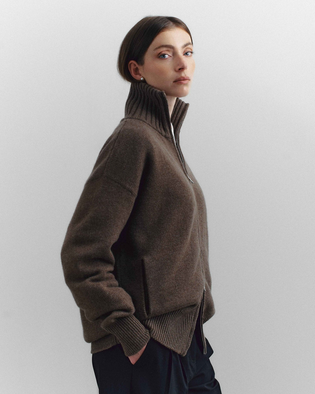 Portico Cardigan, Chocolate - Casa Nodale
