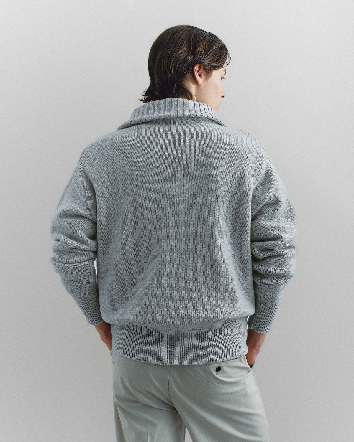 Portico Cardigan Light Grey - Casa Nodale