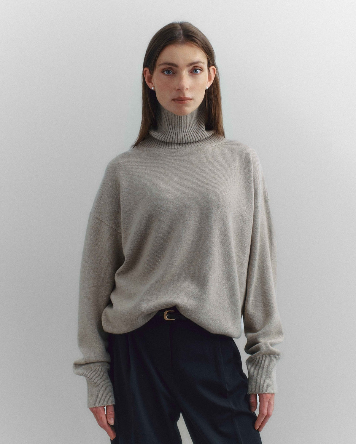 Volta Turtleneck, Beige - Casa Nodale