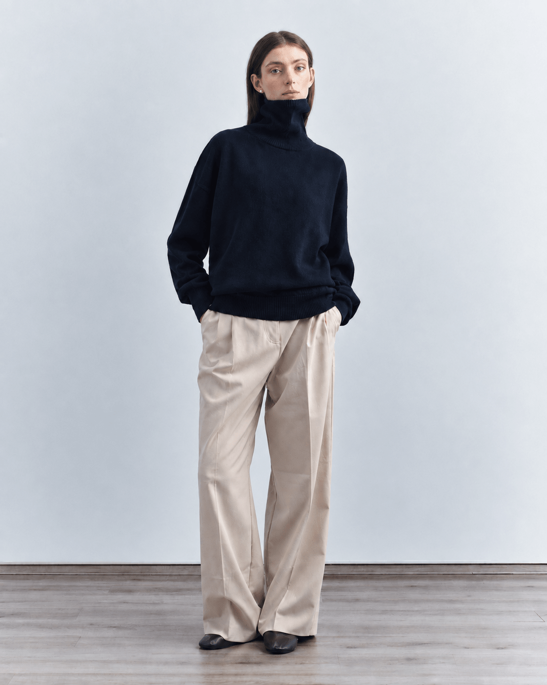 Volta Turtleneck, Navy - Casa Nodale