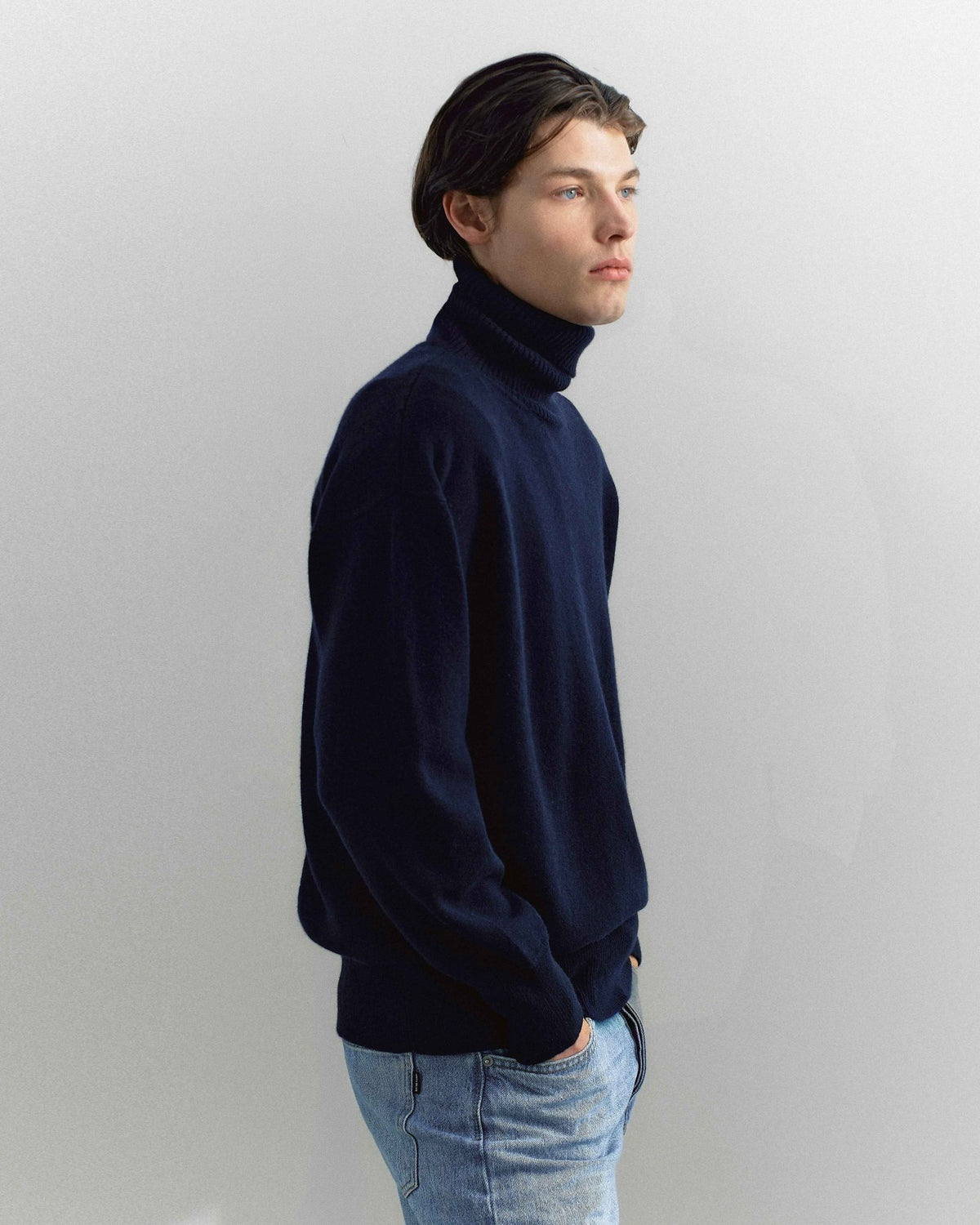 Volta Turtleneck Navy - Casa Nodale