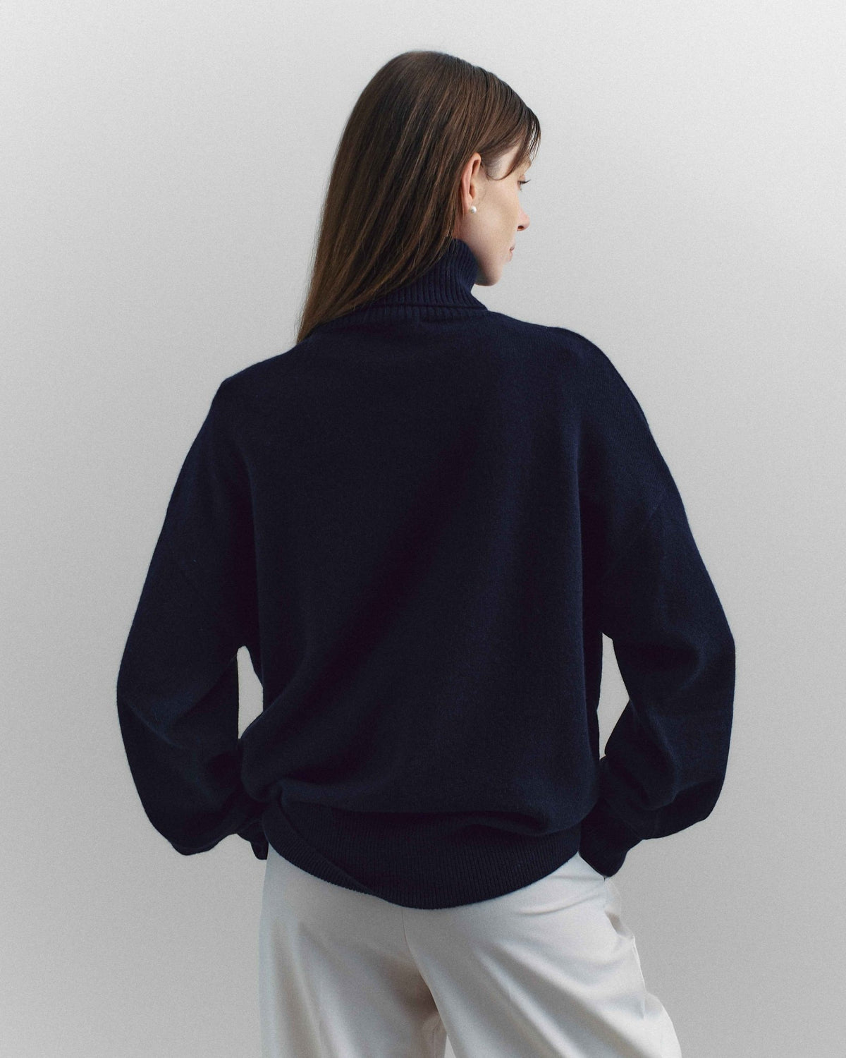Volta Turtleneck, Navy - Casa Nodale